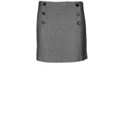 Subtiel Patroon Donkergrijze Mini Rok Rinascimento , Gray , Dames