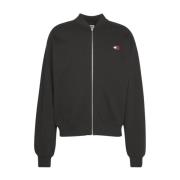 Zwarte Zip Sweatshirt Tommy Jeans , Black , Heren