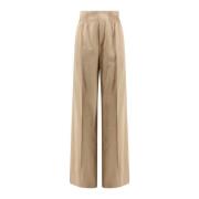 Hoge taille wollen broek Chloé , Beige , Dames