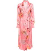 Abstract Patroon Wikkeljurk Msgm , Pink , Dames