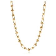 Women's Golden Barbed Wire Necklace Nialaya , Yellow , Dames