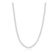 Sterling Silver Flat Link Cable Chain Nialaya , Gray , Heren