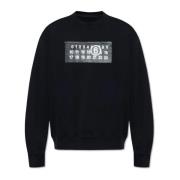 Sweatshirt met logo MM6 Maison Margiela , Black , Heren