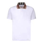 Klassieke Check Polo Shirt Burberry , White , Heren