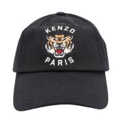 Iconische Geborduurde Katoenen Hoed Kenzo , Black , Heren