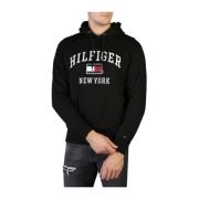 Heren Sweatshirt Herfst/Winter Tommy Hilfiger , Black , Heren