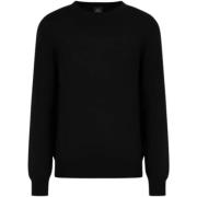 Klassieke Crewneck Sweater Armani Exchange , Black , Heren