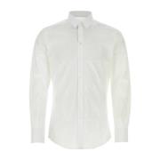 Stretch poplin overhemd Dolce & Gabbana , White , Heren
