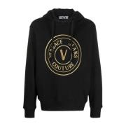 V-Emblem Hoodie Versace Jeans Couture , Black , Heren