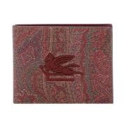 Paisley Stoffen Portemonnee met Kubus Logo Etro , Brown , Heren