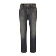 Klassieke Slim Fit Jeans in Lichtblauw Gewassen Denim Dolce & Gabbana ...