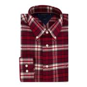 Casual Rood Geruit Overhemd Tommy Hilfiger , Red , Heren