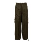 Militaire Stijl Broek Aspesi , Green , Dames