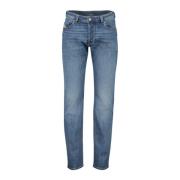 Blauwe Denim 5-Pocket Jeans Diesel , Blue , Heren
