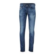 Blauwe Denim 5-Pocket Jeans Diesel , Blue , Heren