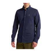 REG Jersey Pique Overhemd Gant , Blue , Heren