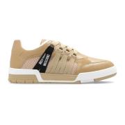 Sneakers met logo Moschino , Beige , Heren