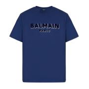 Oversized T-shirt Balmain , Blue , Heren