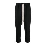 Contrasterend Cropped Broek met Trekkoord Rick Owens , Black , Dames