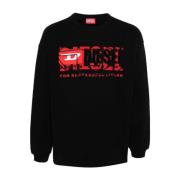 Zwarte Sweaters voor Heren Diesel , Black , Heren