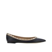 Rockstud Ballerina Valentino Garavani , Black , Dames