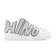 Sneakers met logo Moschino , White , Heren