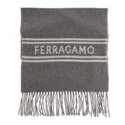 Wollen sjaal Salvatore Ferragamo , Gray , Heren