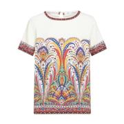 X0800 TOP - Stijlvol Model Etro , White , Dames