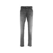 Jeans met lage kruis en logo details Dsquared2 , Gray , Heren