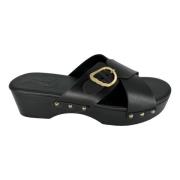 Stijlvolle Marilisa Leren Klompen Ancient Greek Sandals , Black , Dame...