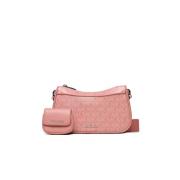 Monogram Crossbody Tas Michael Kors , Pink , Dames