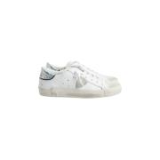 Witte lage top sneakers met verontrustende details Philippe Model , Wh...