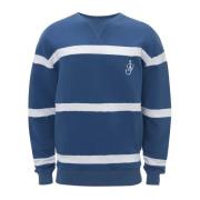 Gestreepte Sweatshirt met Anker Logo JW Anderson , Blue , Heren