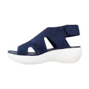 Stijlvolle Platte Sandalen voor de Zomer Clarks , Blue , Dames