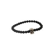 Zwarte Bijoux Sieraden Alexander McQueen , Black , Heren