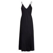 Flowy Midi Jurk met Dubbele Bandjes Marc Cain , Blue , Dames