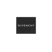 Zwarte Leren Portemonnee met Handtekeningprint Givenchy , Black , Here...