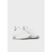 Zwarte & Witte Sneaker met Veters Emporio Armani EA7 , White , Heren