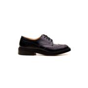 Klassieke Zwarte Leren Schoenen Tricker's , Black , Heren