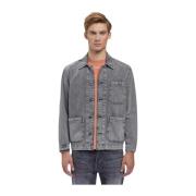 Grijze Michigan K4495 Denim Jack Gabba , Gray , Heren