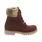 Casual Bruine Leren Dameslaars Panama Jack , Brown , Dames