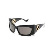 Black Sungles with Original Accessories Gucci , Black , Dames