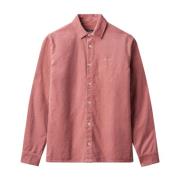 Roze Corduroy Overhemd met Geborduurd Logo Gabba , Pink , Heren