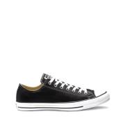 Zwarte Casual Leren Sneakers Converse , Black , Heren