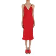 Rode jurken voor vrouwen Moschino , Red , Dames