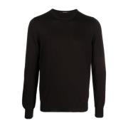 Bruine Sweaters - Girocollo Rasato Tagliatore , Brown , Heren
