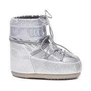 Zilveren laarzen met katoenmix Moon Boot , Gray , Dames