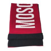 Dubbelzijdige Logo Sjaal Moschino , Red , Dames