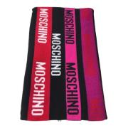 Multicolor Logo Wollen Sjaal Moschino , Multicolor , Dames