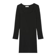 Fijngebreide jurk slim Marc O'Polo , Black , Dames